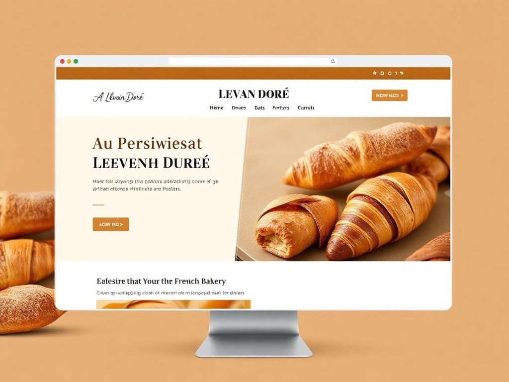 Exemple de site web pour boulangerie — Au Levain Doré