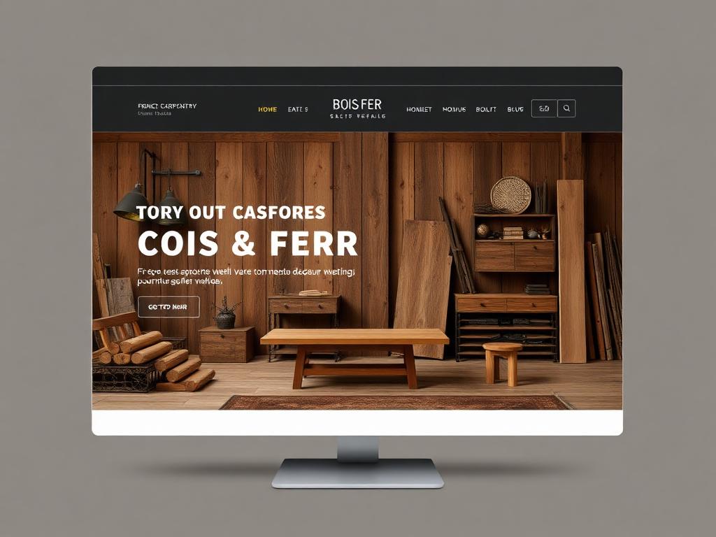 Exemple de site web pour menuiserie — Bois & Fer